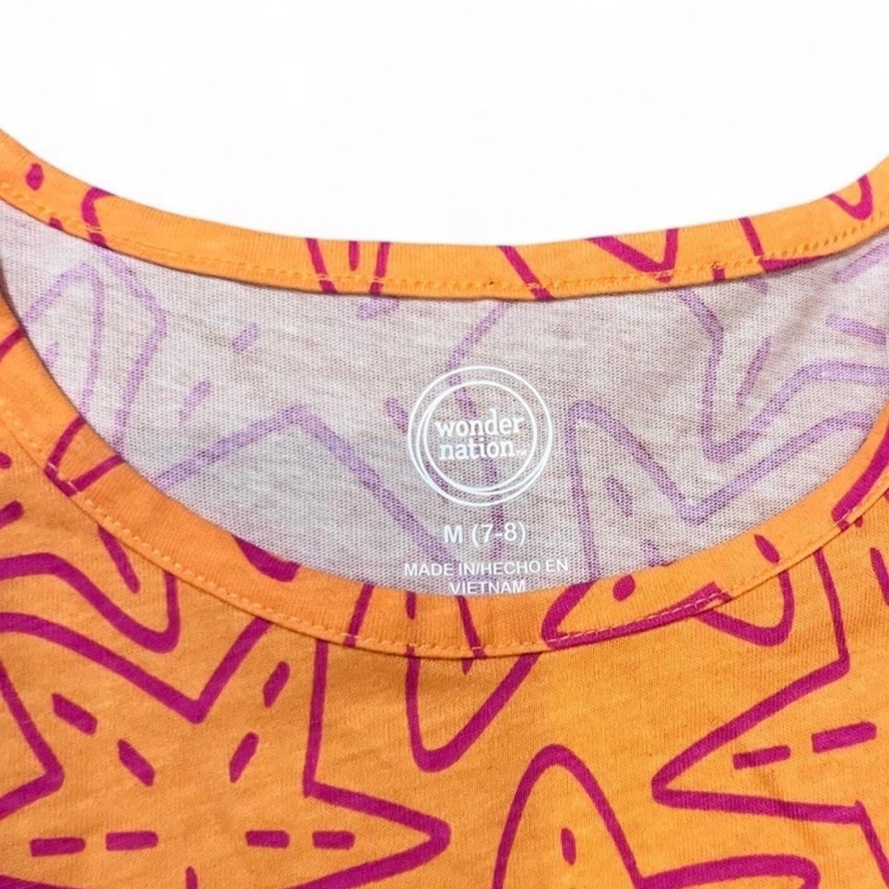 Wonder Nation NWT Girls M Orange and Purple Starfish Dress - Picture 3 of 5